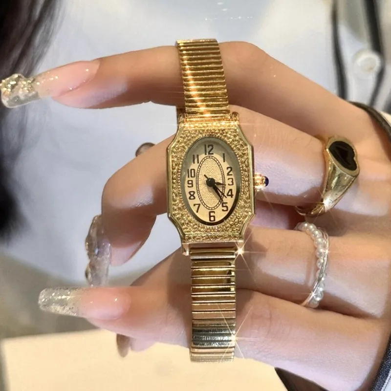 Luxury Watch Engraving - Vintage Women's Gold Bracelet Quartz Watch