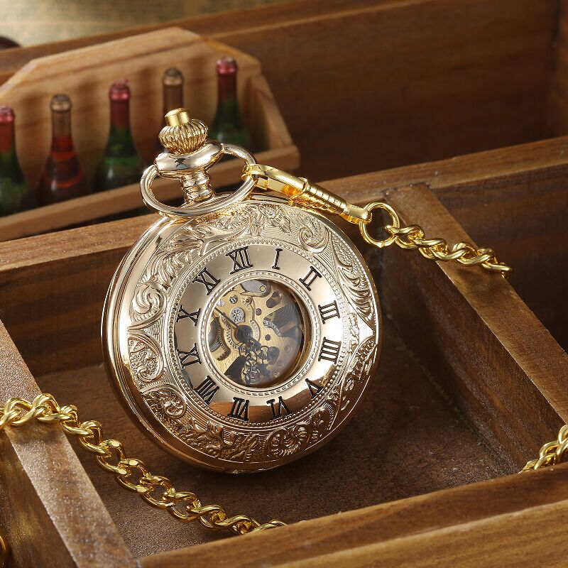 Luxury Watch Engraving - Luxury Steampunk Vintage Mechanical Pocket Watch