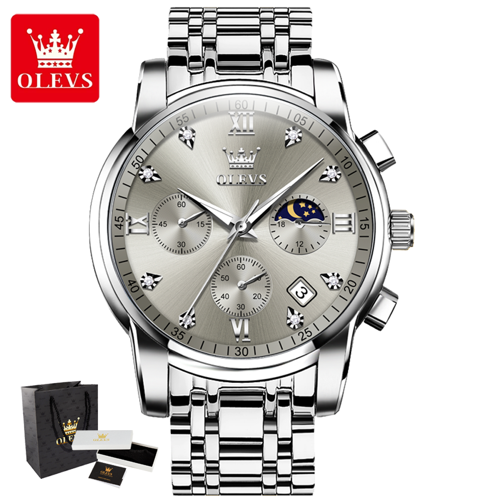 Luxury Watch Men - OLEVS 2858 Quartz Watch for Men