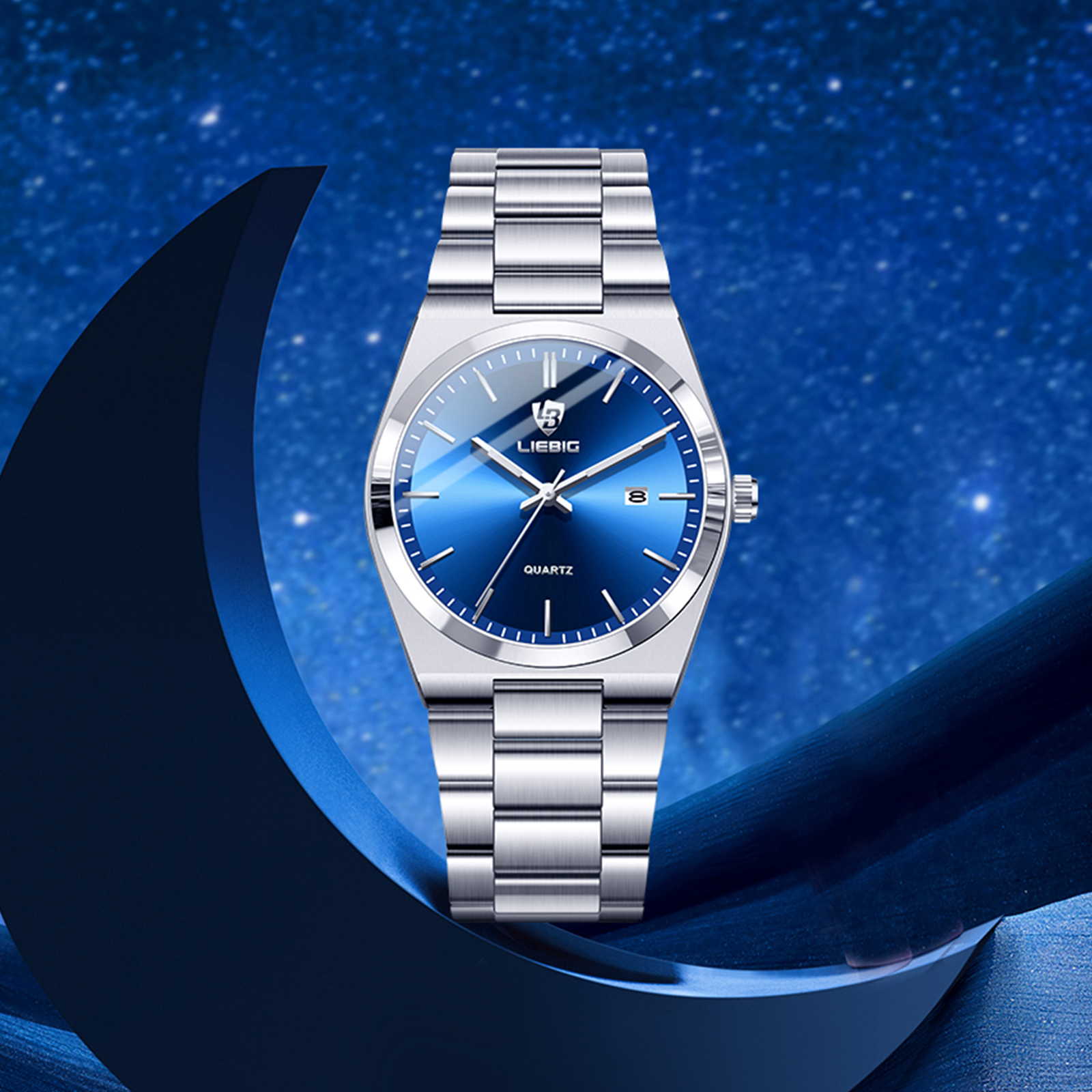 Luxury Watch List - LIEBIG Male Fashion Simple Stainless Steel