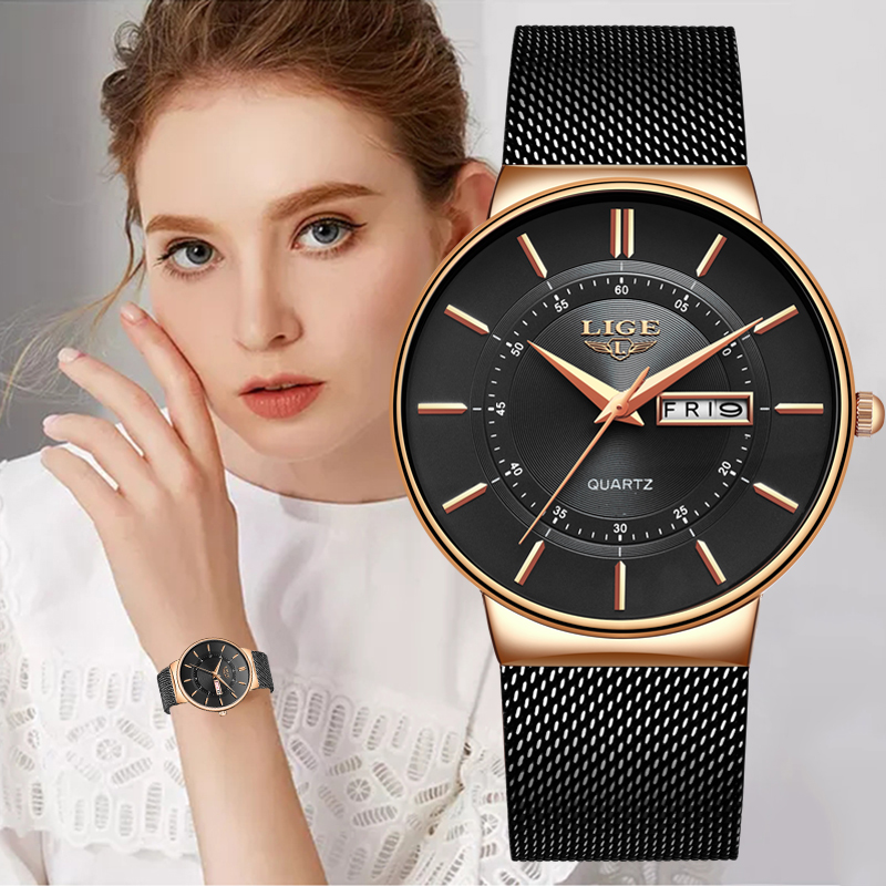 Luxury Watch Travel Case - LIGE Women Watches Luxury Brand Ultra-thin