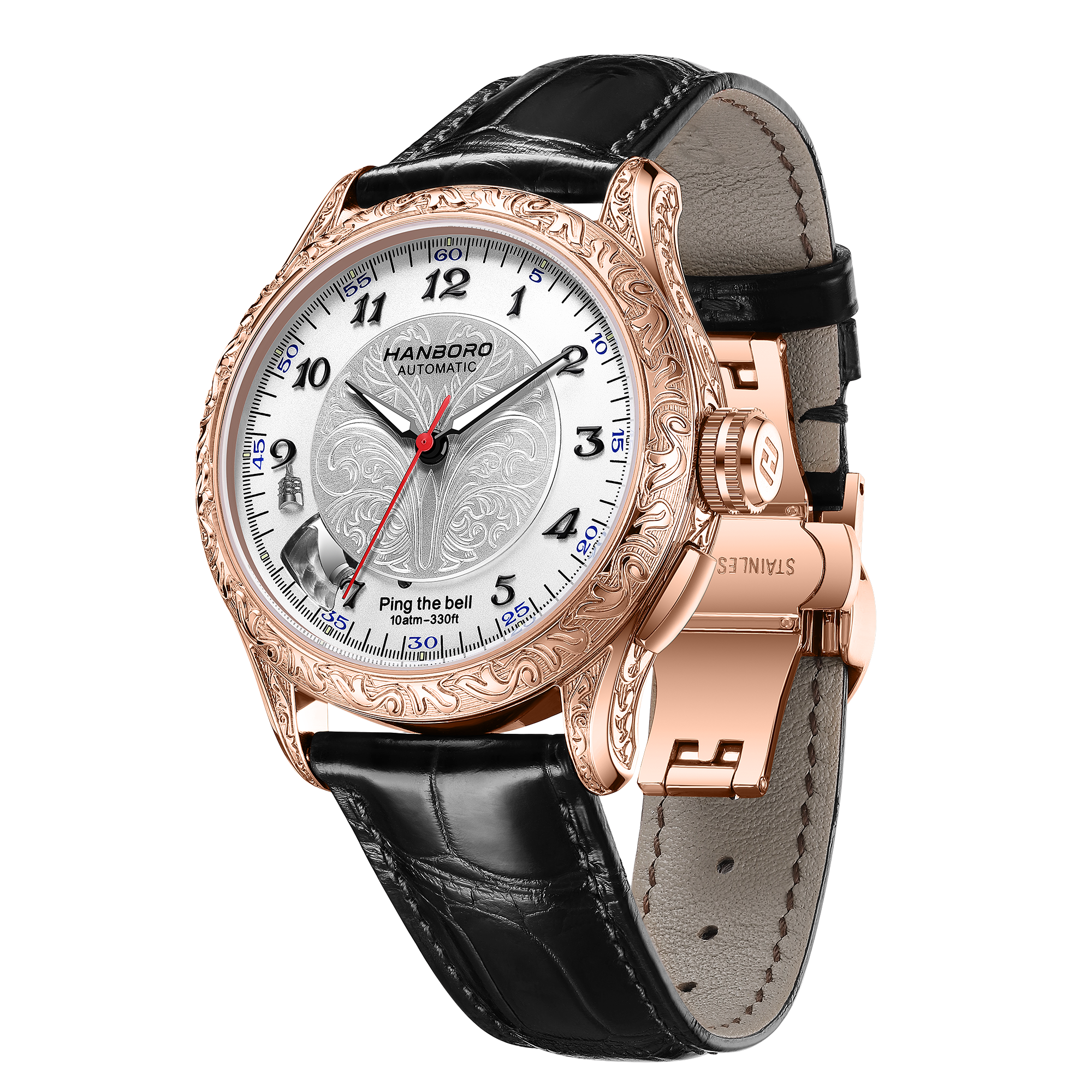 Luxury Watch Engraving - HANBORO Men Automatic Watch Luxury 42MM