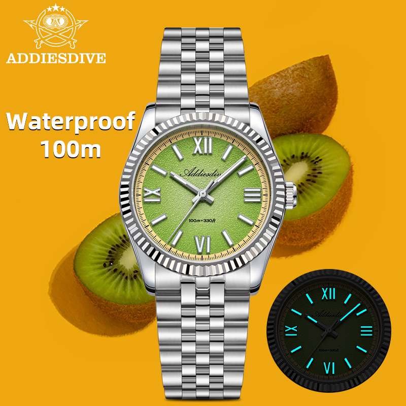 Luxury Watch Engraving - ADDIESDIVE Men VH31 Quartz Watch 36MM