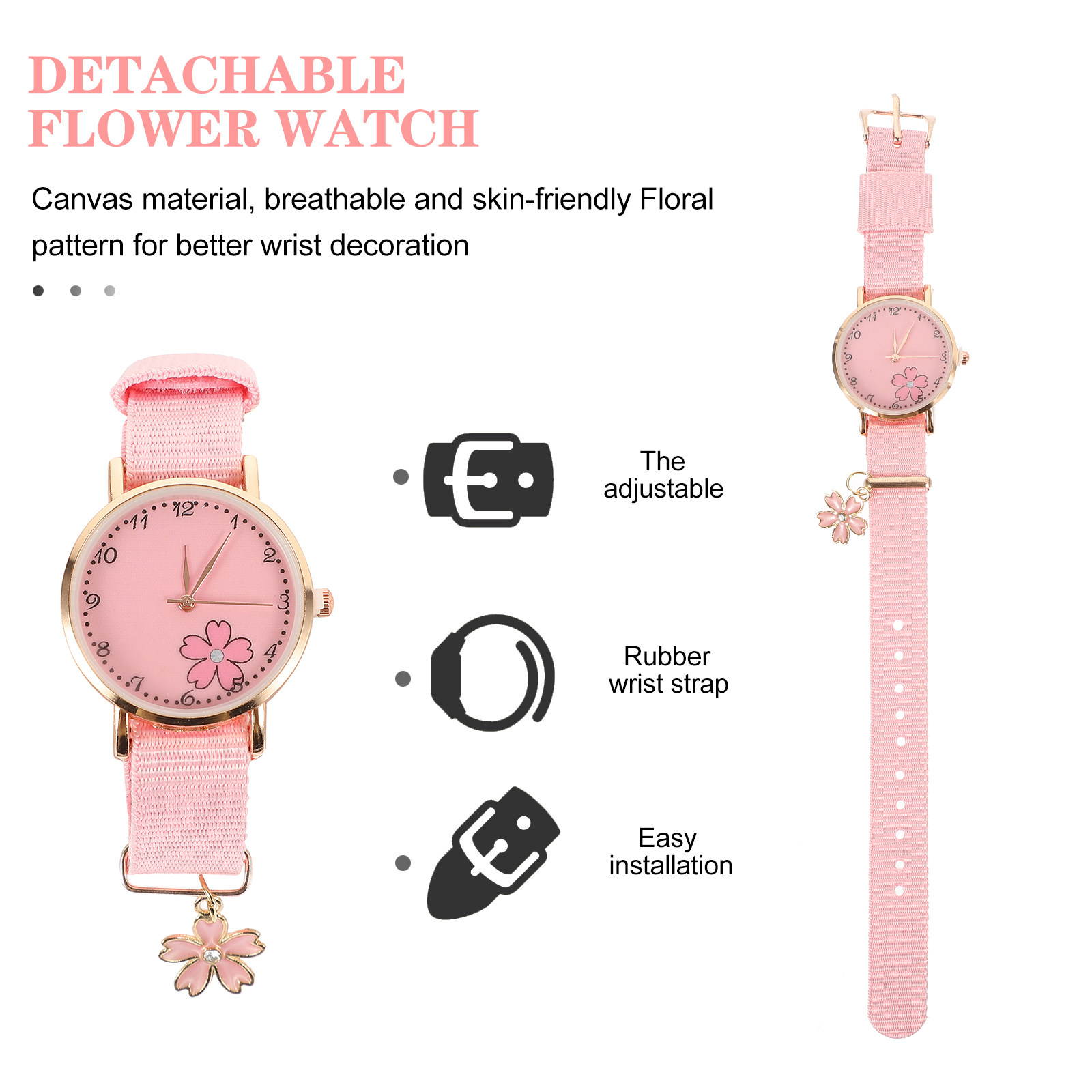 Kids Breathable Floral Canvas  - Luxury Watch Kids 리뷰 및 가격