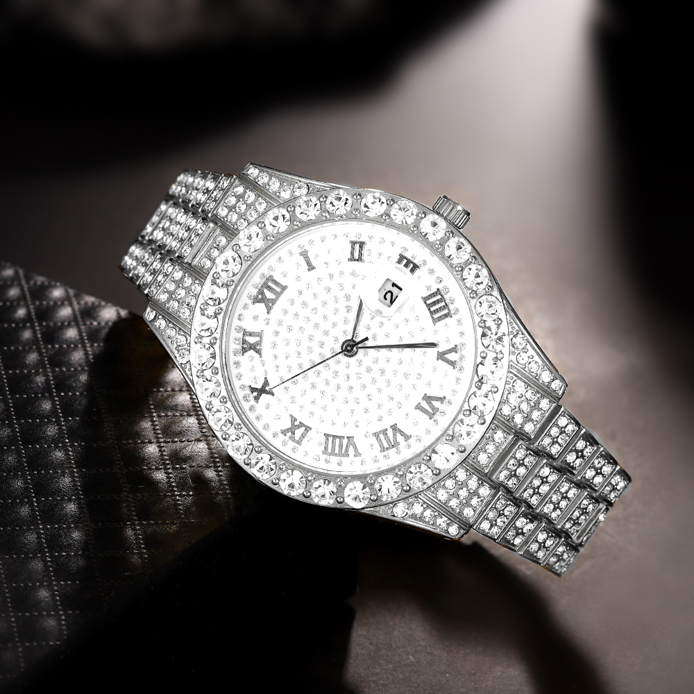 1 Hip-hop Full Diamond Silver  - Luxury Watch Collection 리뷰 및 가격