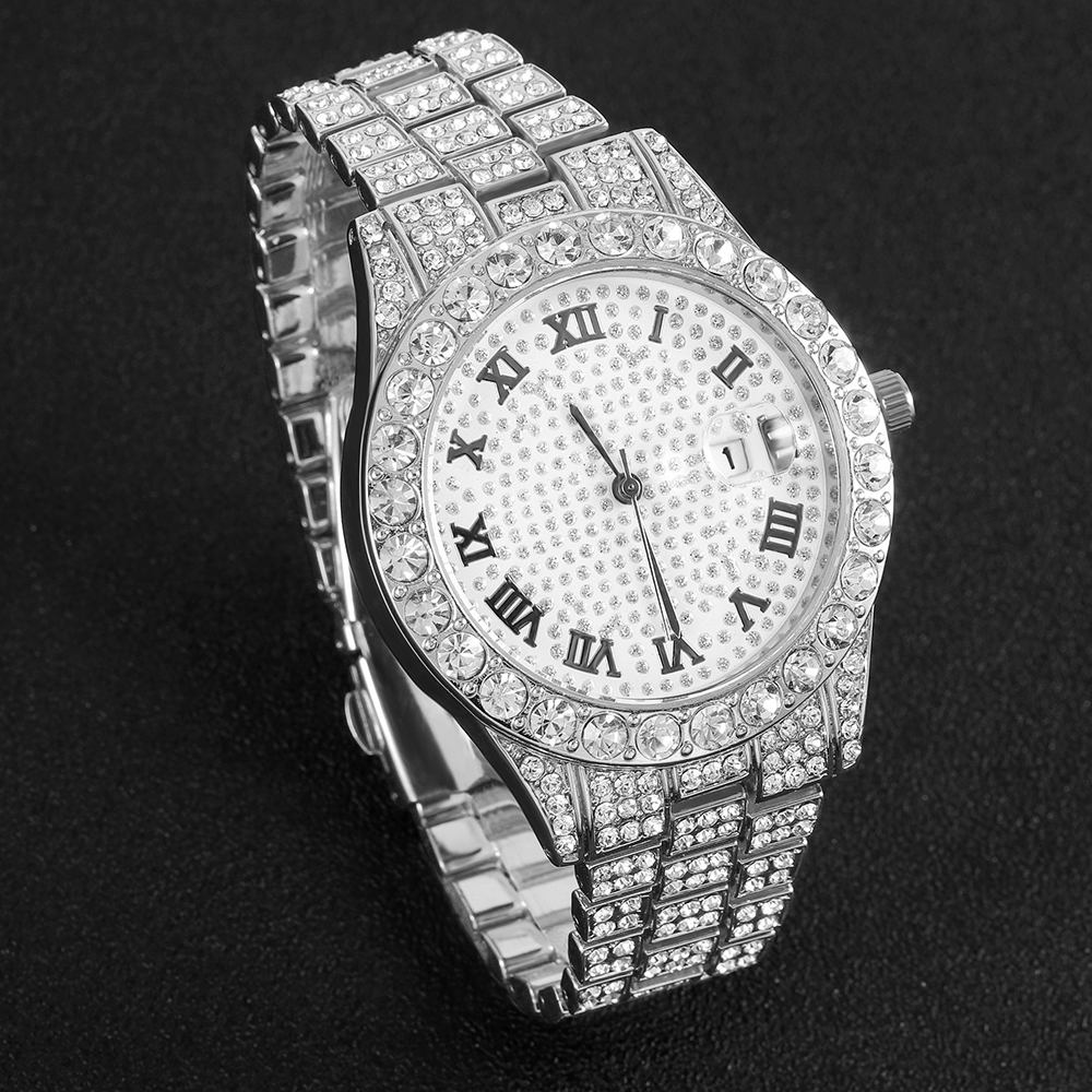 1 Hip-hop Full Diamond Silver  - Luxury Watch Collection 리뷰 및 가격