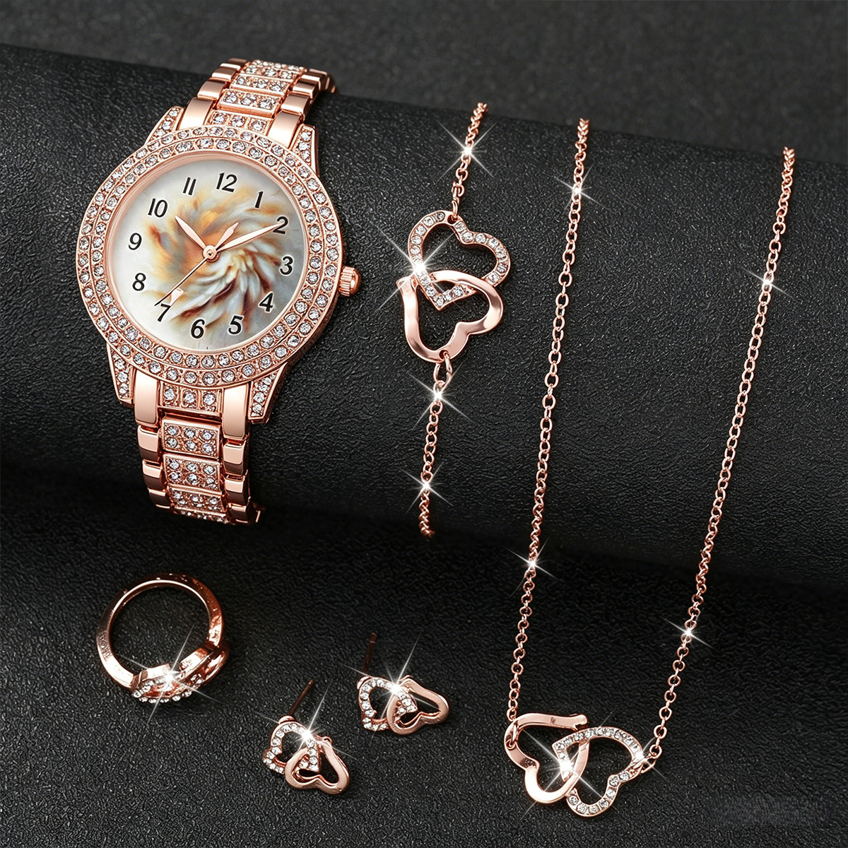 6PCS Luxury Rhinestone Women Q - Luxury Watch Travel Case 리뷰 및 가격