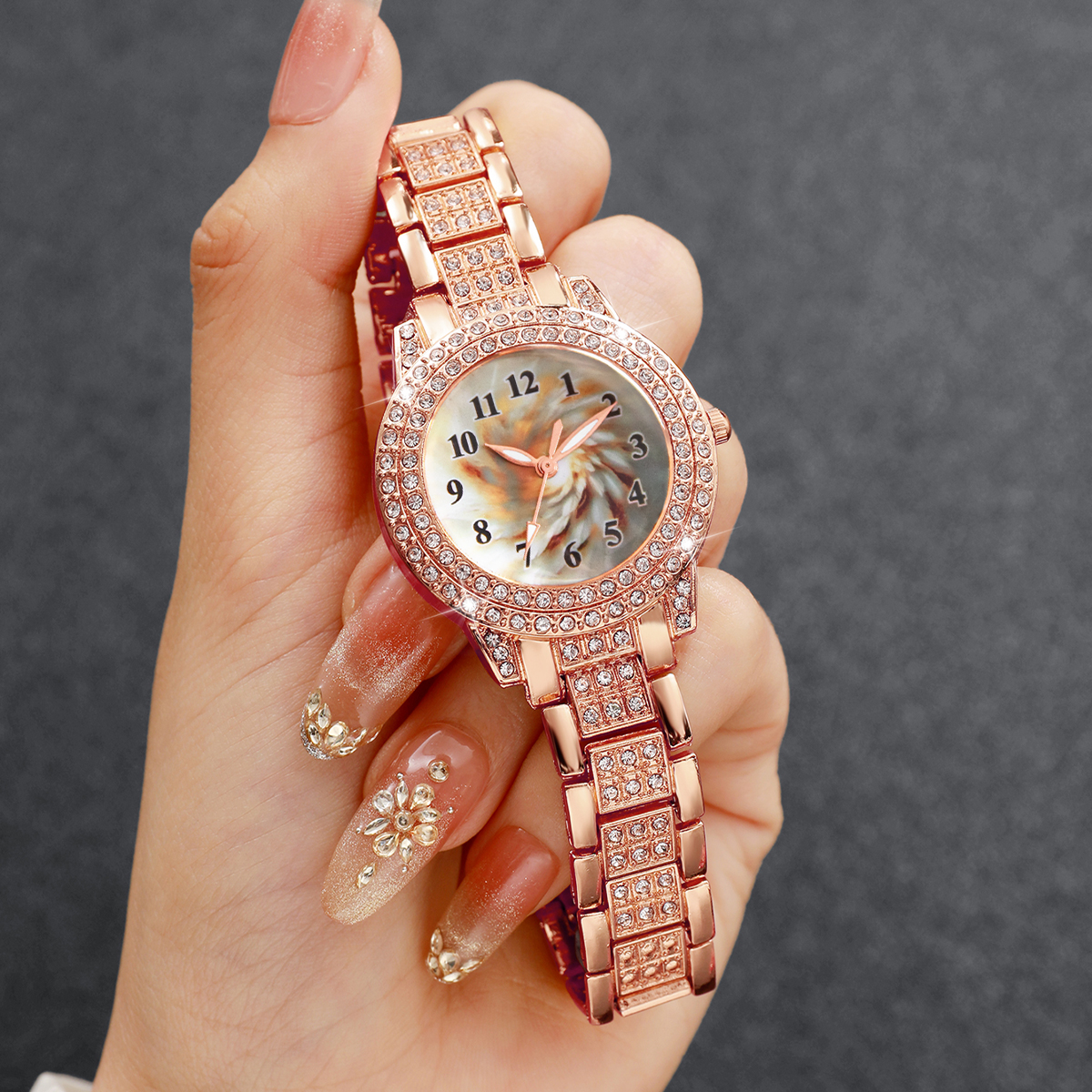 6PCS Luxury Rhinestone Women Q - Luxury Watch Travel Case 리뷰 및 가격