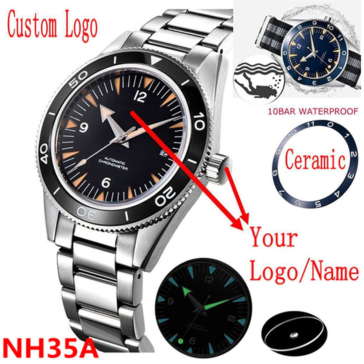 Custom Logo NH35 Movement Watc - Luxury Watch Collection 리뷰 및 가격