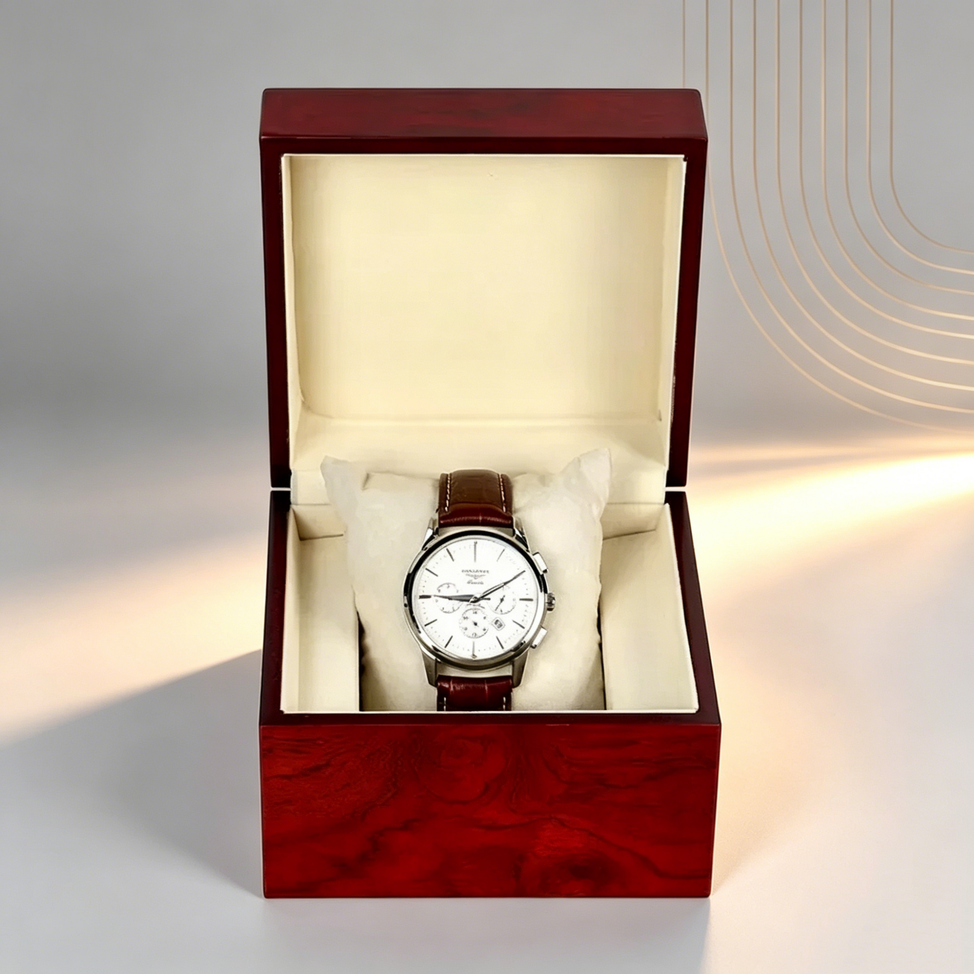 Luxury Red Wooden PU Leather W - Luxury Watch Travel Case 리뷰 및 가격
