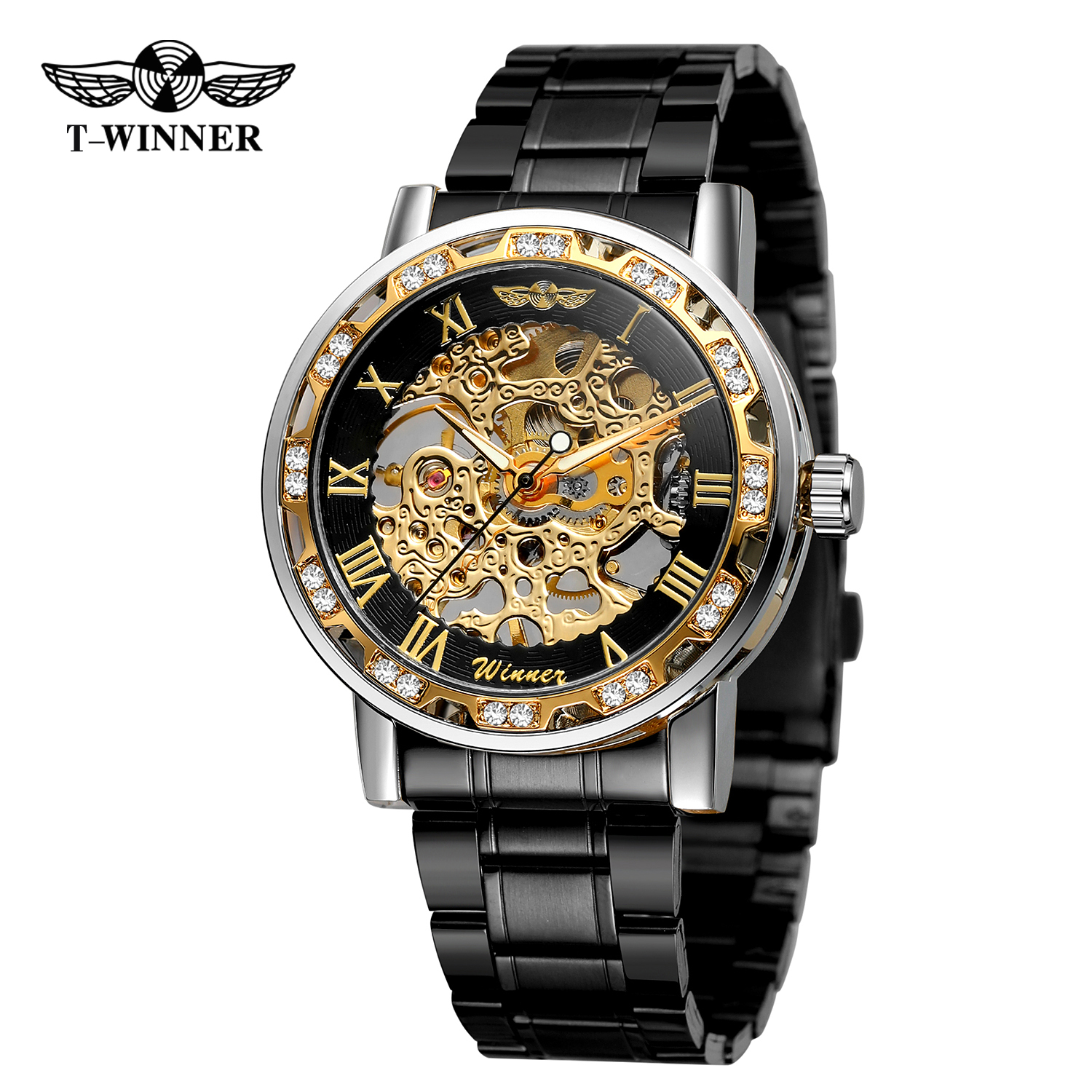 T-WINNER Fashion Black Casual  - Luxury Watch Engraving 리뷰 및 가격