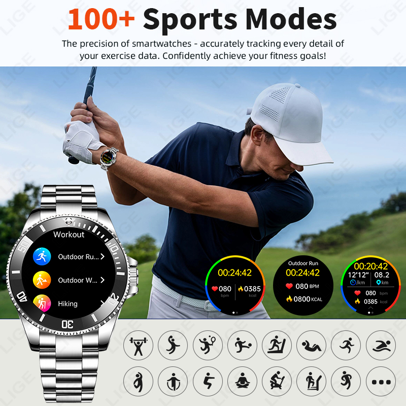 LIGE Business Smart Watch Men  - Luxury Watch In The World 리뷰 및 가격