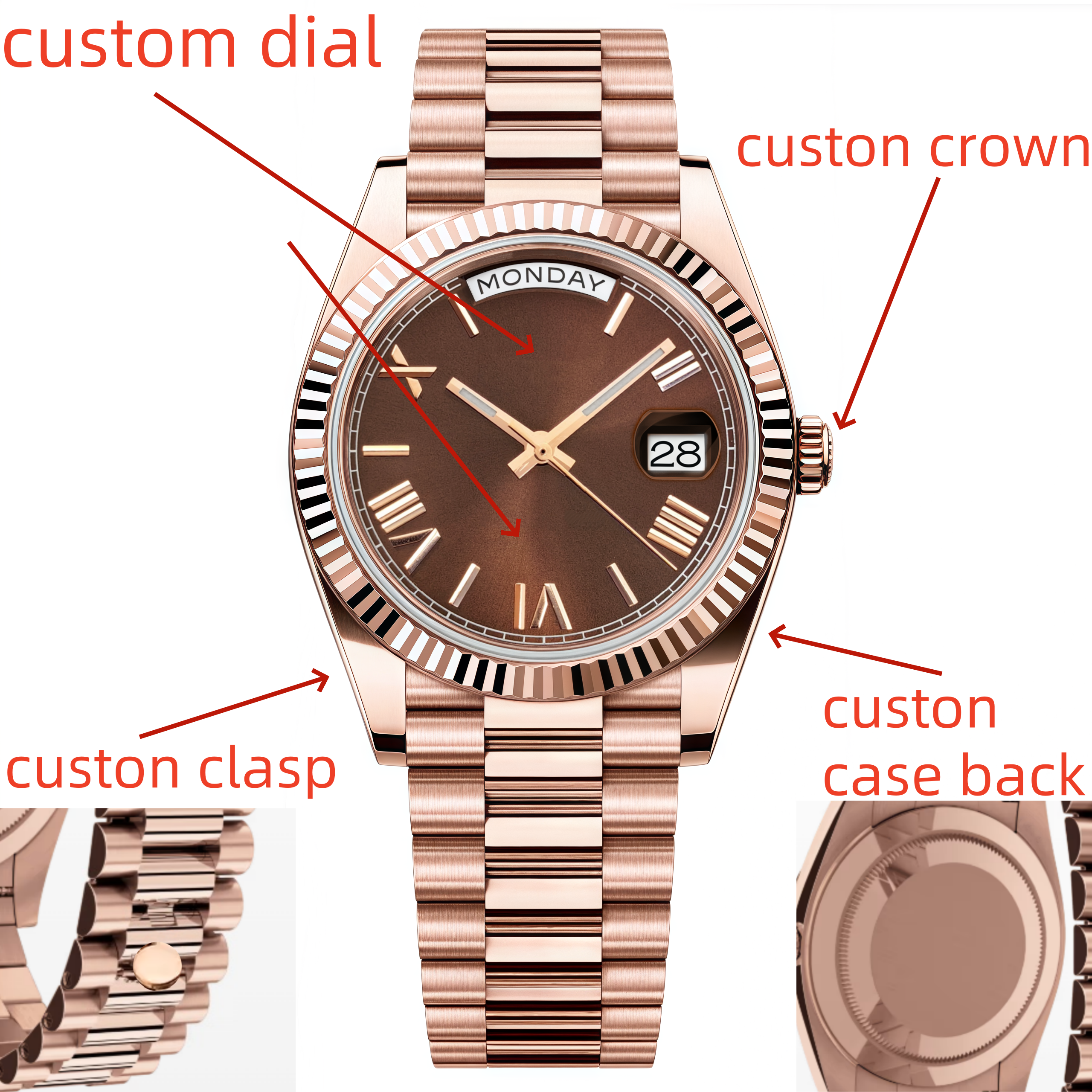 Custom logo Clock Men's Luxury - Luxury Watch Gold 리뷰 및 가격