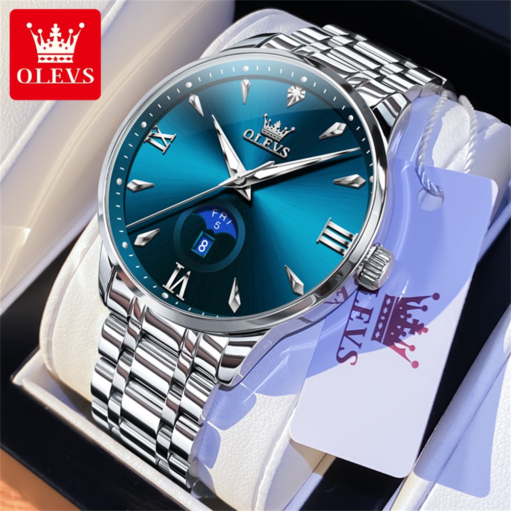 OLEVS Moon Phase men's watches - Luxury Watch Men 리뷰 및 가격