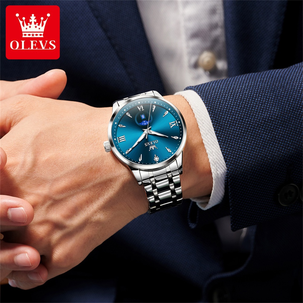 OLEVS Moon Phase men's watches - Luxury Watch Men 리뷰 및 가격