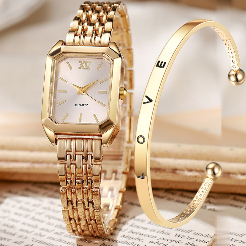 2PCS/set Luxury Women's Quartz - Luxury Watch Gold 리뷰 및 가격