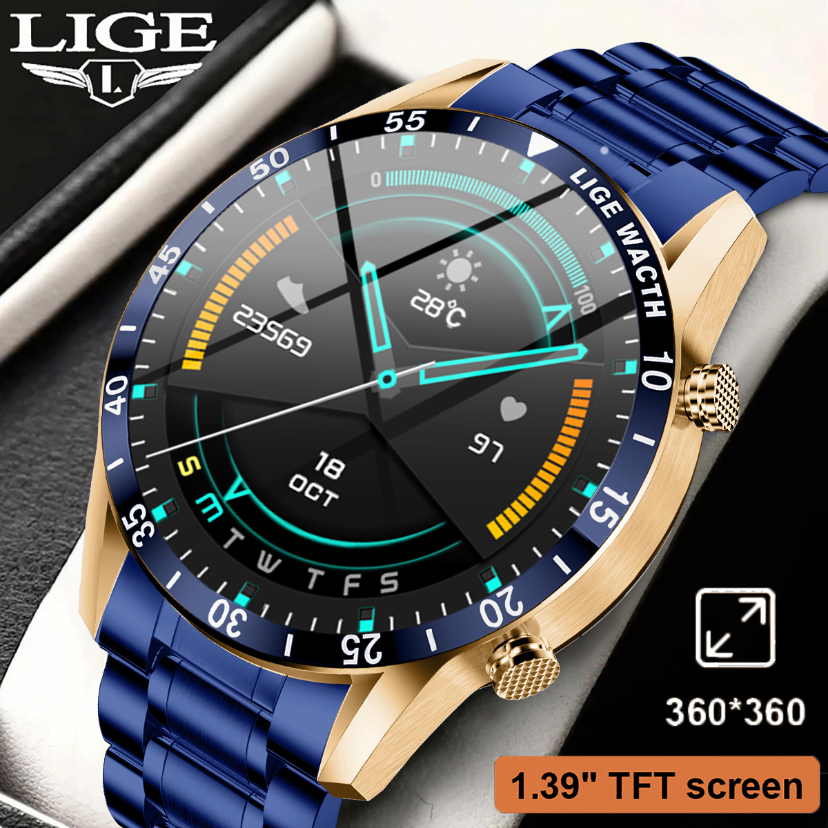 LIGE Smart Watch Men Fashion F - Luxury Watch In The World 리뷰 및 가격