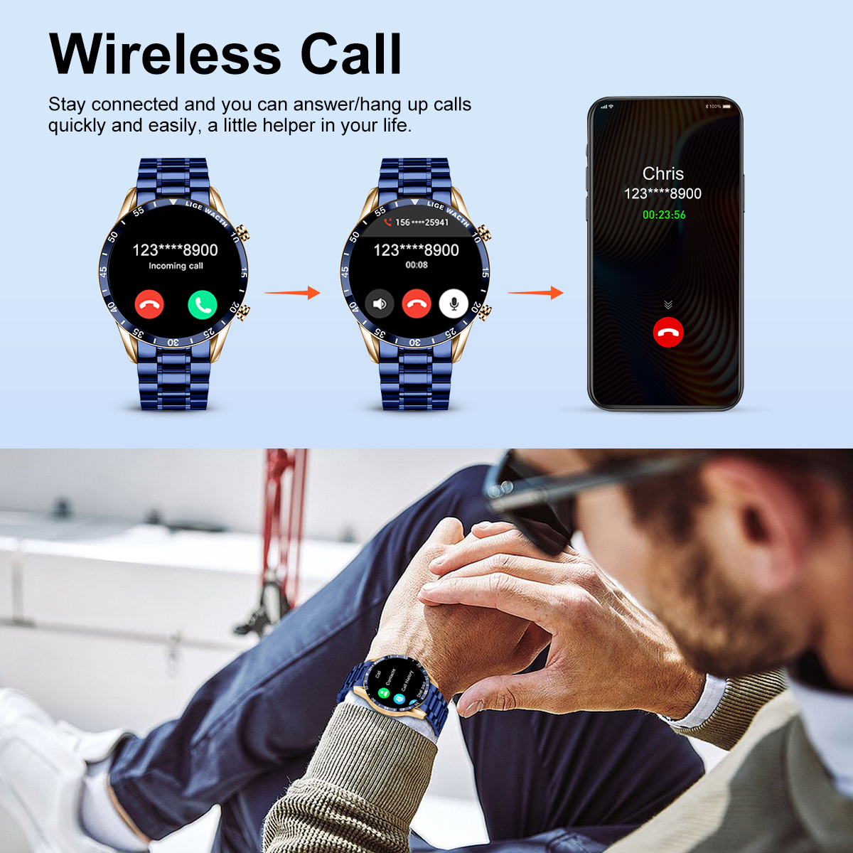 LIGE Smart Watch Men Fashion F - Luxury Watch In The World 리뷰 및 가격