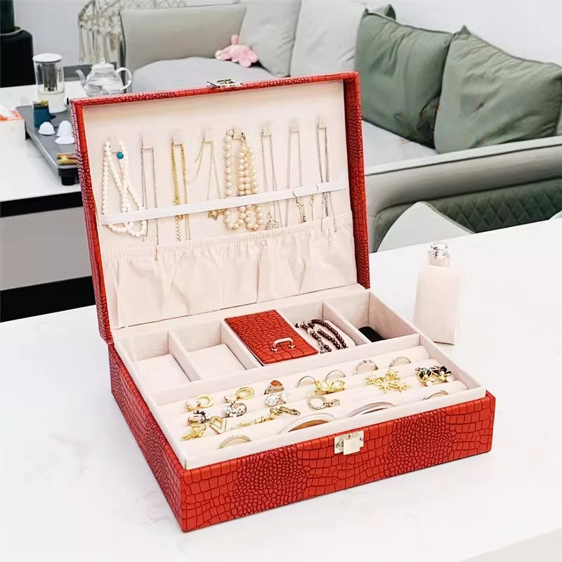 Portable Jewelry Box Leather L - Luxury Watch E Jewellery 리뷰 및 가격