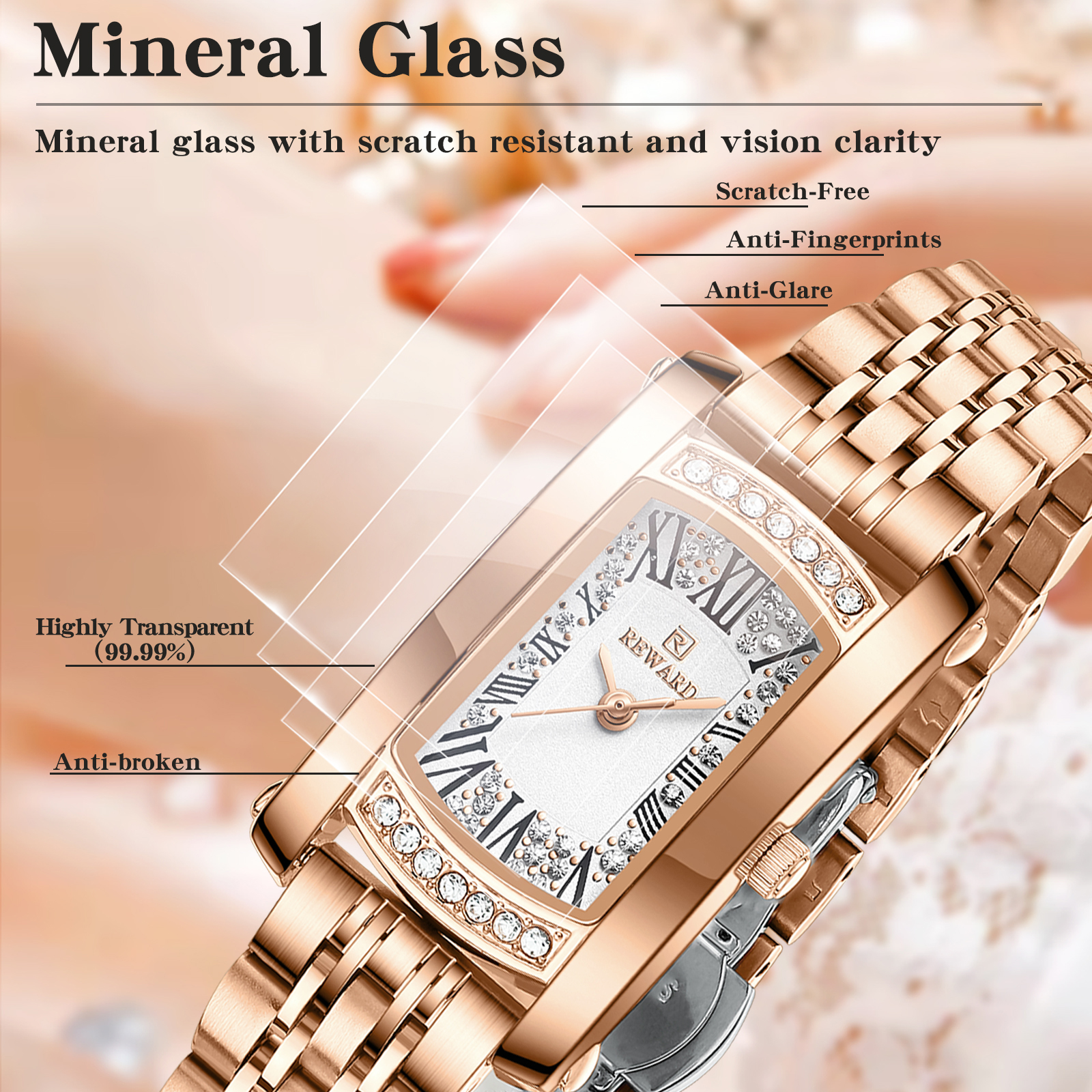REWARD Rose Gold Quartz Watch  - Luxury Watch Kids 리뷰 및 가격