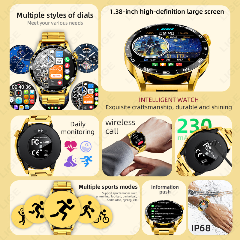 LIGE Luxury Smart Watch For Ma - Luxury Watch In The World 리뷰 및 가격