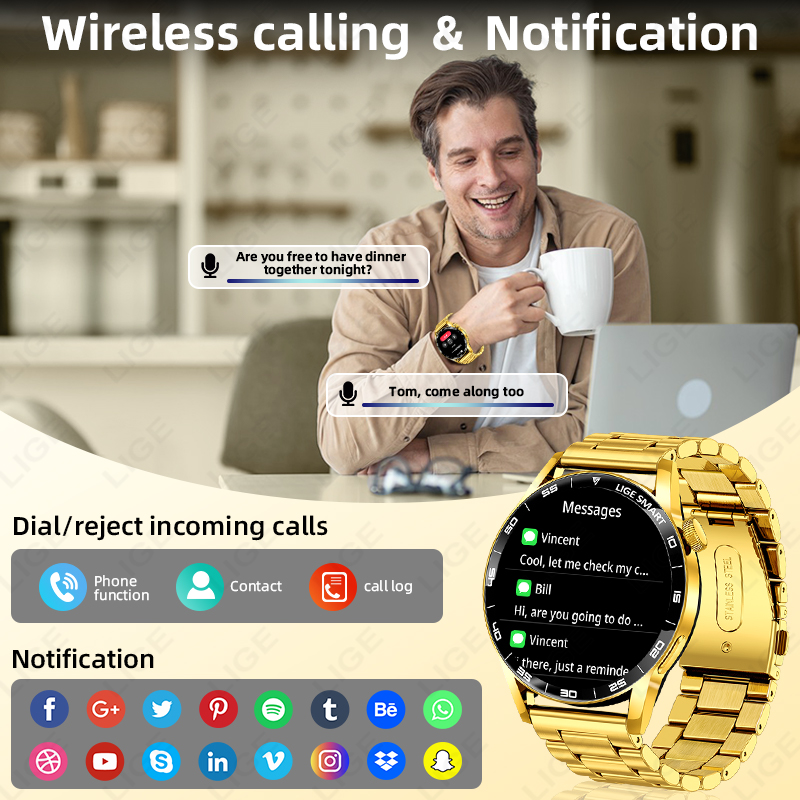 LIGE Luxury Smart Watch For Ma - Luxury Watch In The World 리뷰 및 가격