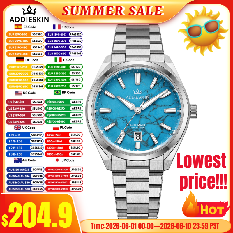 AddiesKIN K010 Turquoise Dial  - Luxury Watch Engraving 리뷰 및 가격