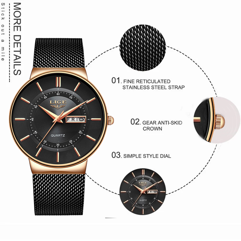 LIGE Women Watches Luxury Bran - Luxury Watch Travel Case 리뷰 및 가격