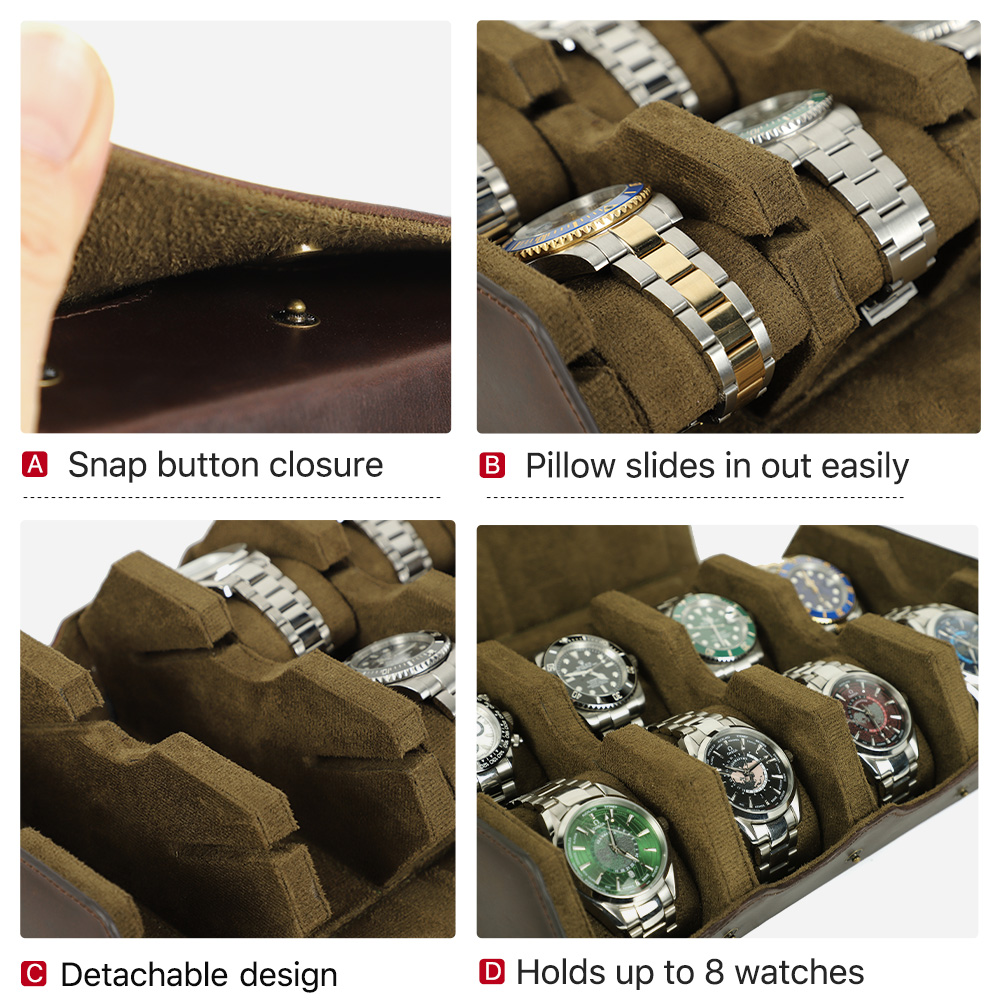 CONTACT'S FAMILY Luxury Genuin - Luxury Watch Travel Case 리뷰 및 가격