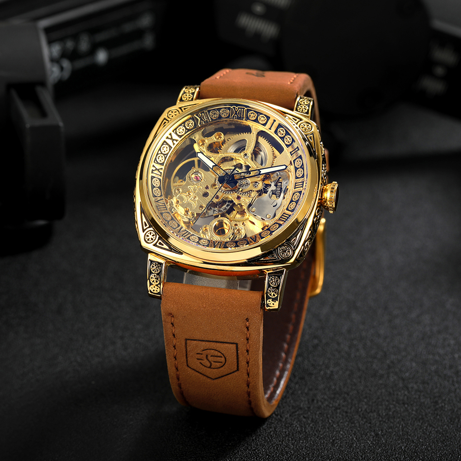 Forsining Gold Skeleton Mechan - Luxury Watch Engraving 리뷰 및 가격