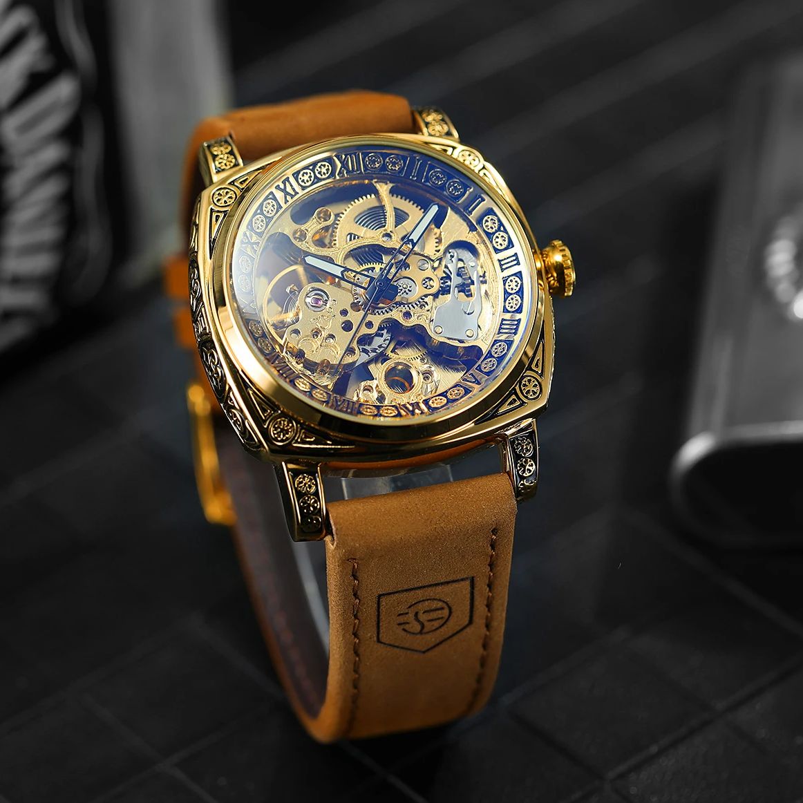 Forsining Gold Skeleton Mechan - Luxury Watch Engraving 리뷰 및 가격