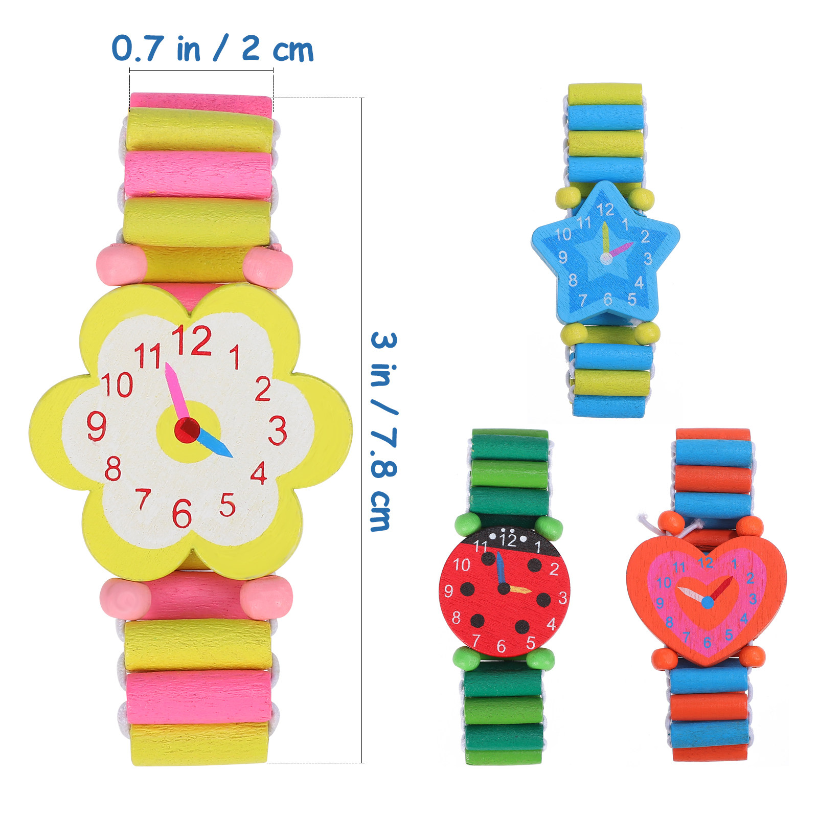 4Pcs Kids Cartoon Wooden Watch - Luxury Watch Kids 리뷰 및 가격