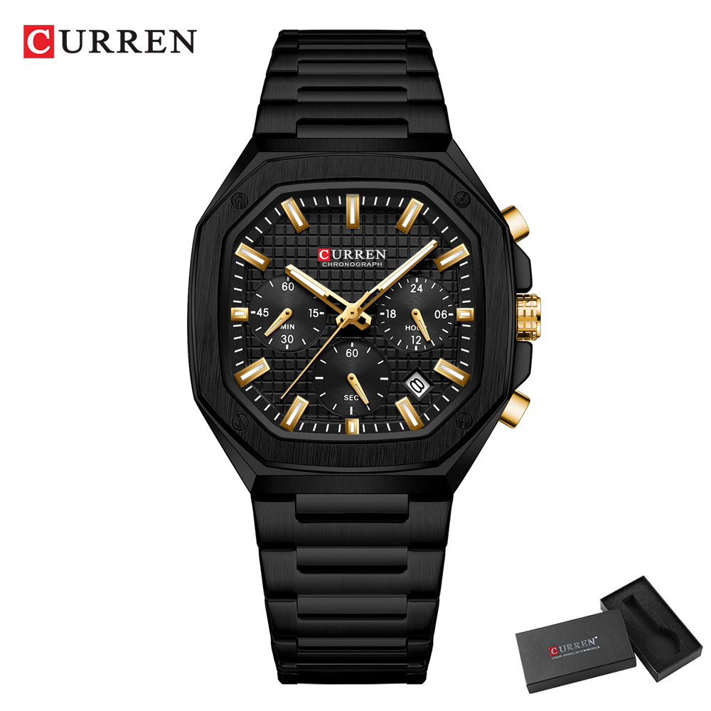 CURREN Luxury Square Chrono Wa - Luxury Watch Men 리뷰 및 가격