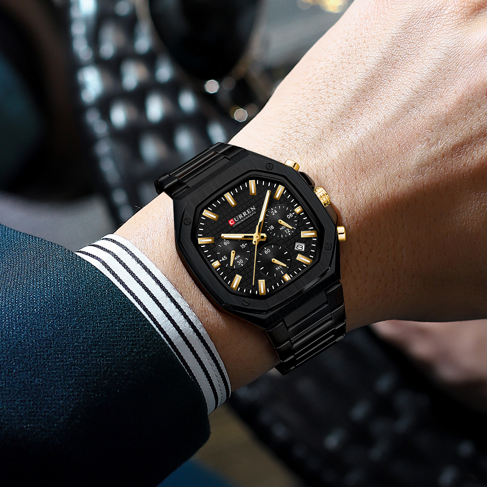 CURREN Luxury Square Chrono Wa - Luxury Watch Men 리뷰 및 가격