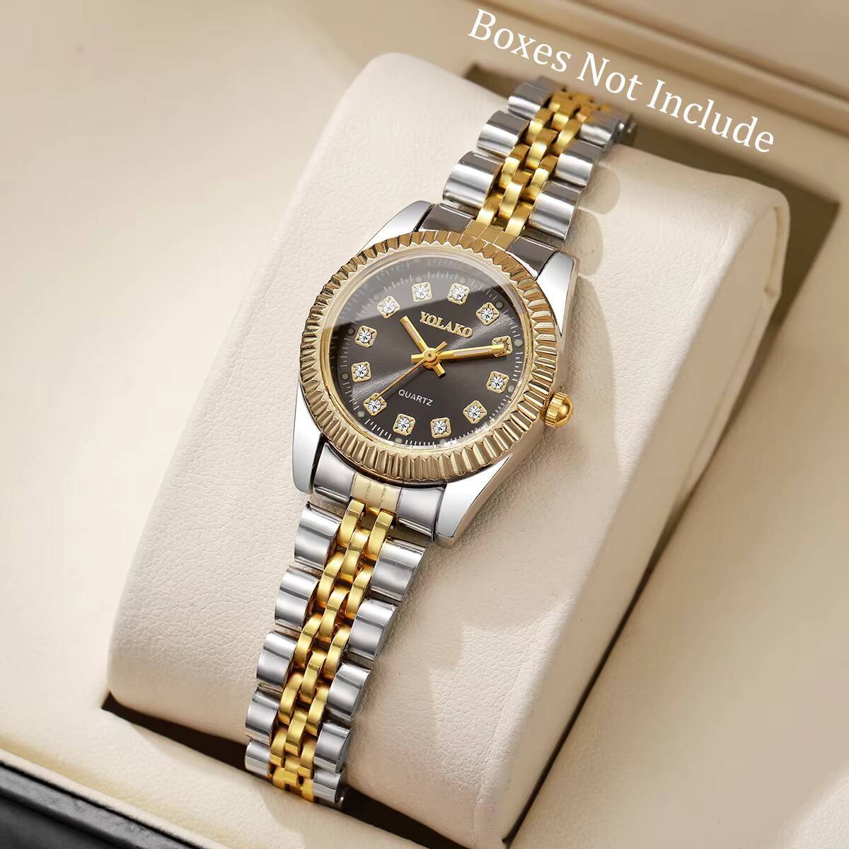 Fashion Rhinestone Women Quart - Luxury Watch Travel Case 리뷰 및 가격