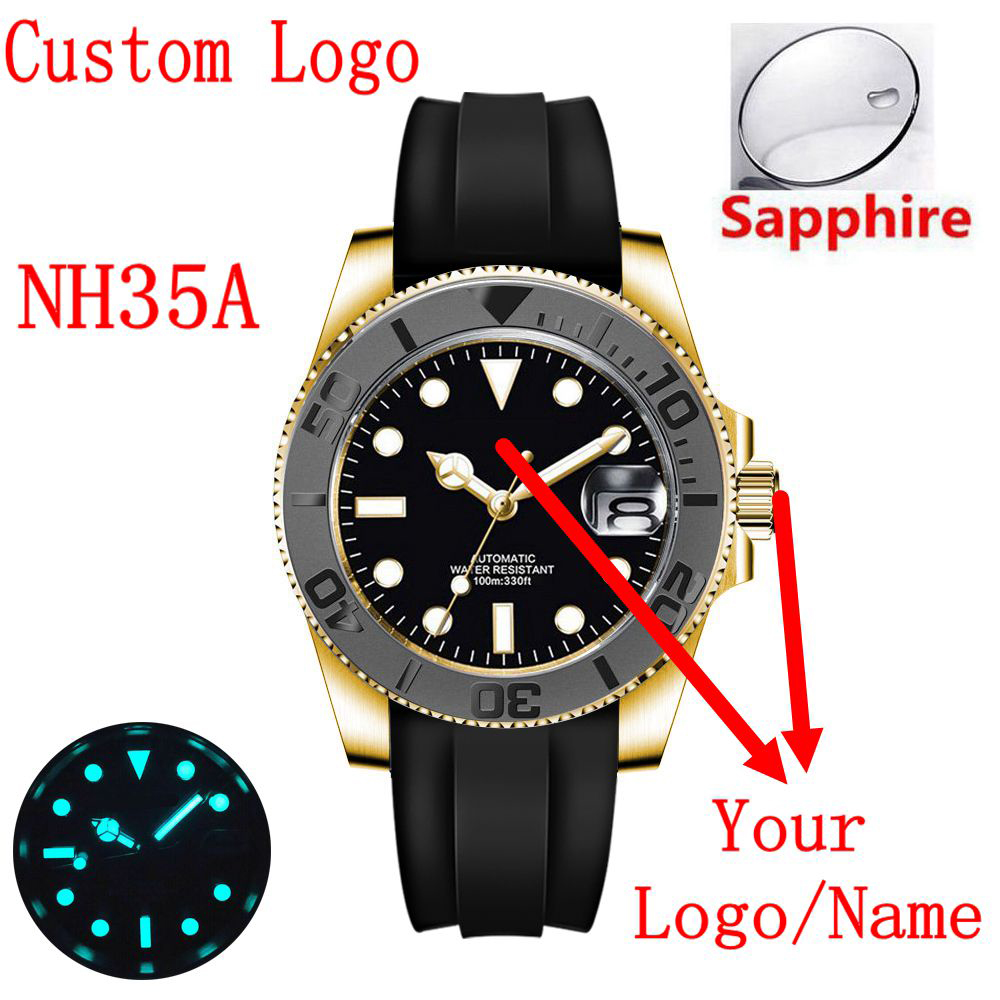 Custom logo 40mLuxury NH35/ Mi - Luxury Watch Gold 리뷰 및 가격