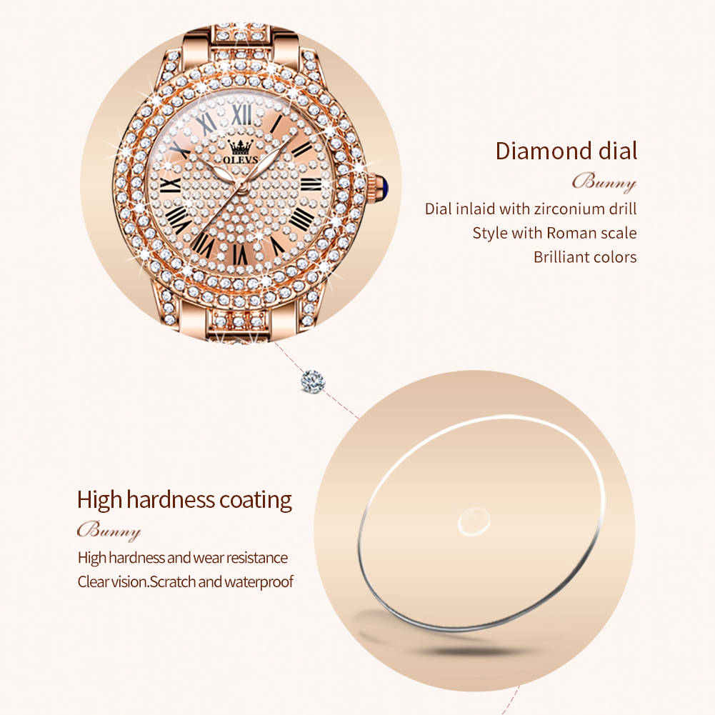 OLEVS 9943 Luxury All Diamond  - Luxury Watch Gold 리뷰 및 가격